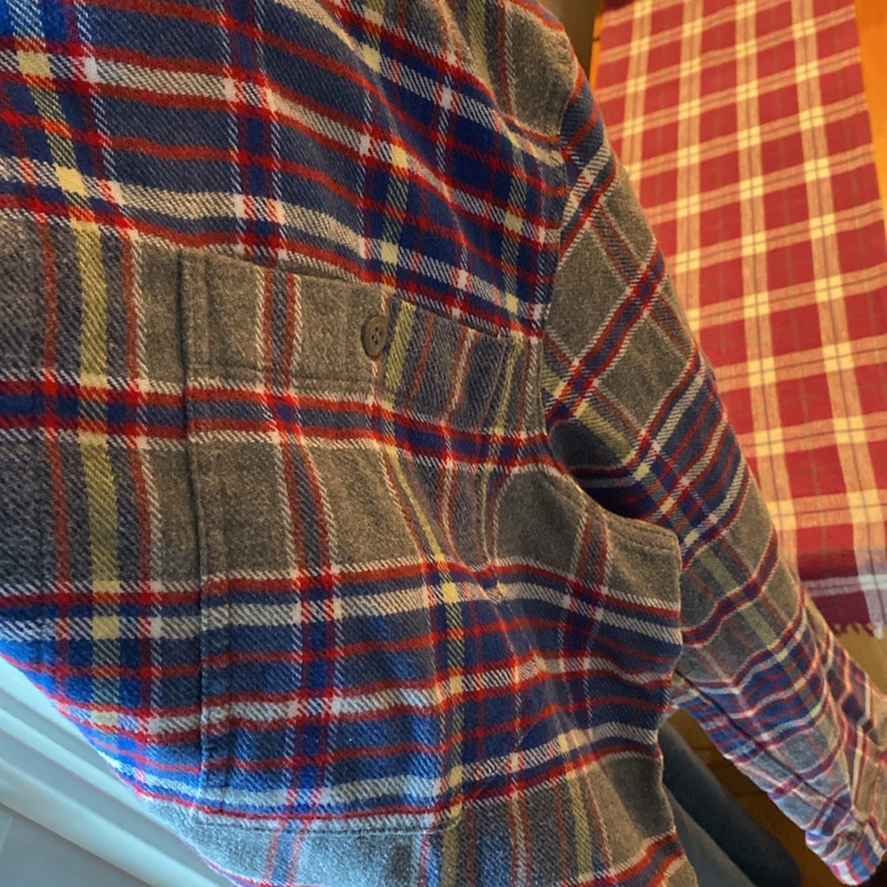 L. L. Bean Signature Organic Cotton Flannel Button Up Shirt Slim Fit XXL 507625 - Picture 13 of 14